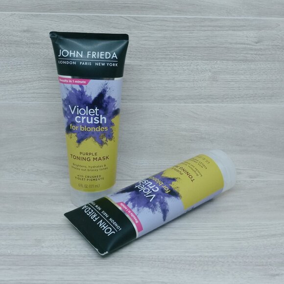 2x John Frieda Violet Crush For Blondes Purple Toning Mask 6 fl oz each - Picture 3 of 4